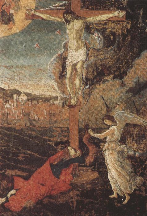 Crucifixion with the Penitent Magdalene and an angel (mk36), Sandro Botticelli